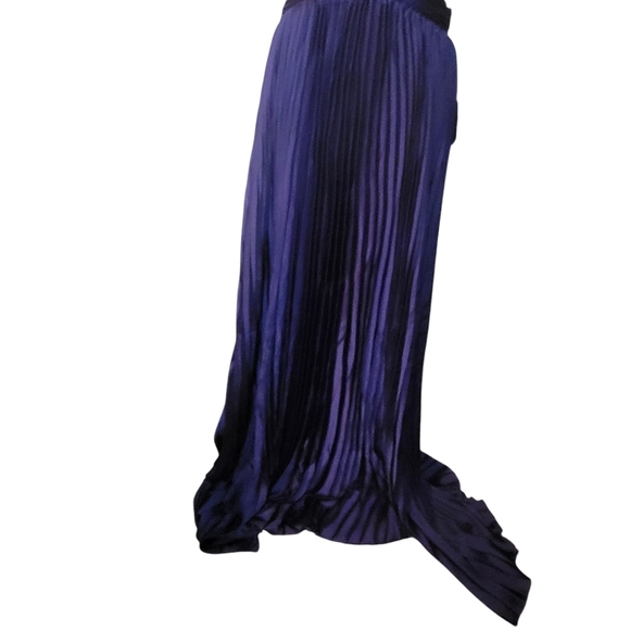 Lulus got the glam navy blue pleated cut out maxi dress womens size large - Picture 3 of 9